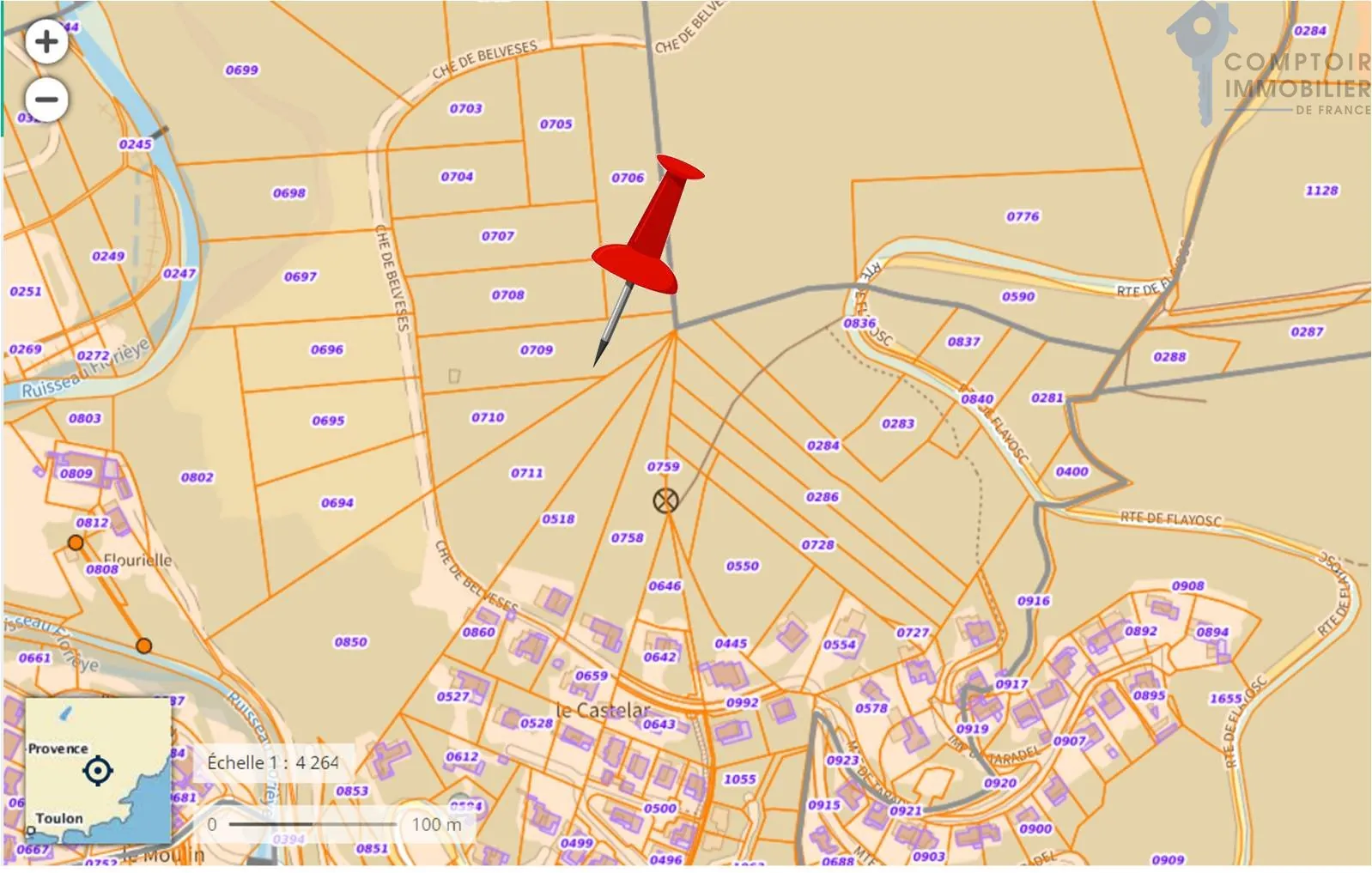 Terrain non constructible de 4818 m² à Taradeau avec vue panoramique 
