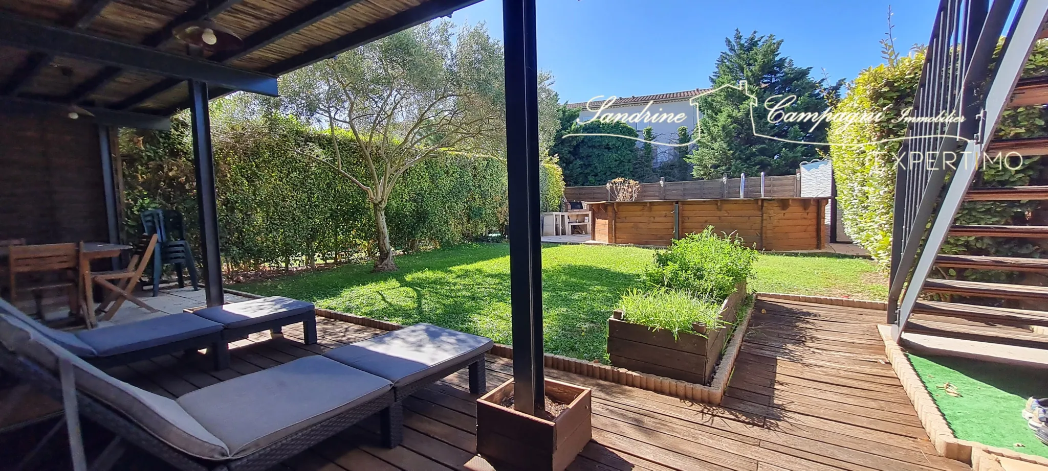 Maison T5 avec piscine, terrasse et vue campagne à Cavaillon