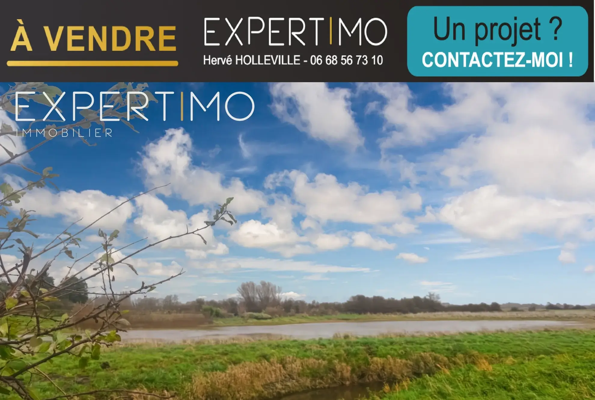 Hutte de chasse à Favieres près de la Baie de Somme, terrain de 18340 m²