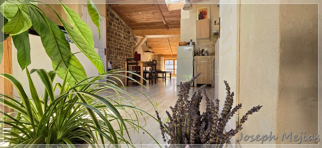 Maison en pierre à Chalencon avec terrasse et vue panoramique en Ardèche 