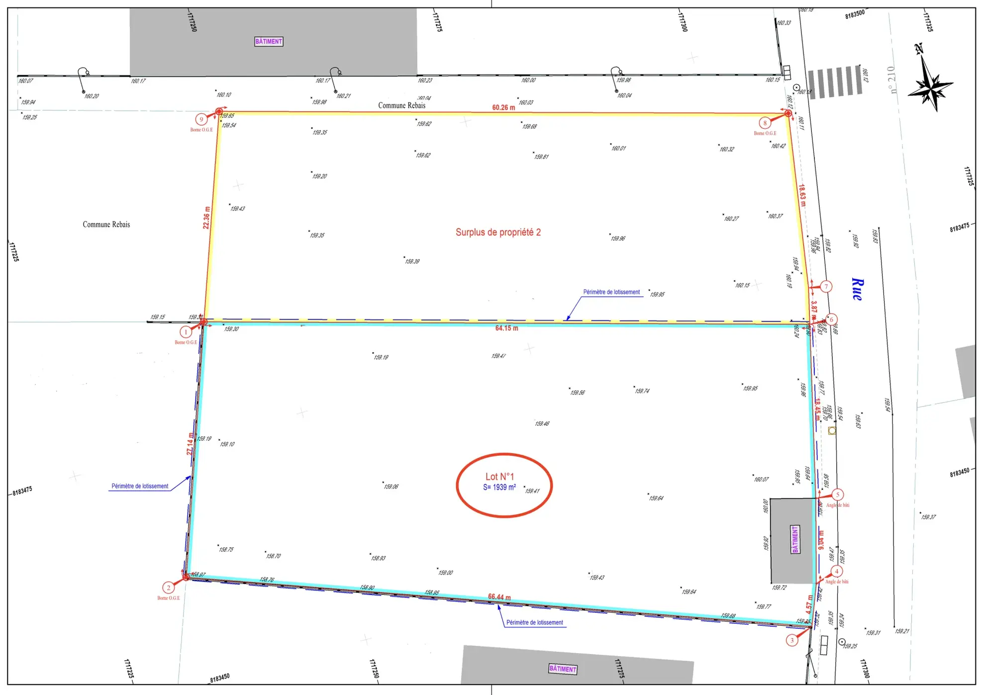 Terrain de 1939 m² en zone industrielle à Rebaïs – Opportunité à saisir 