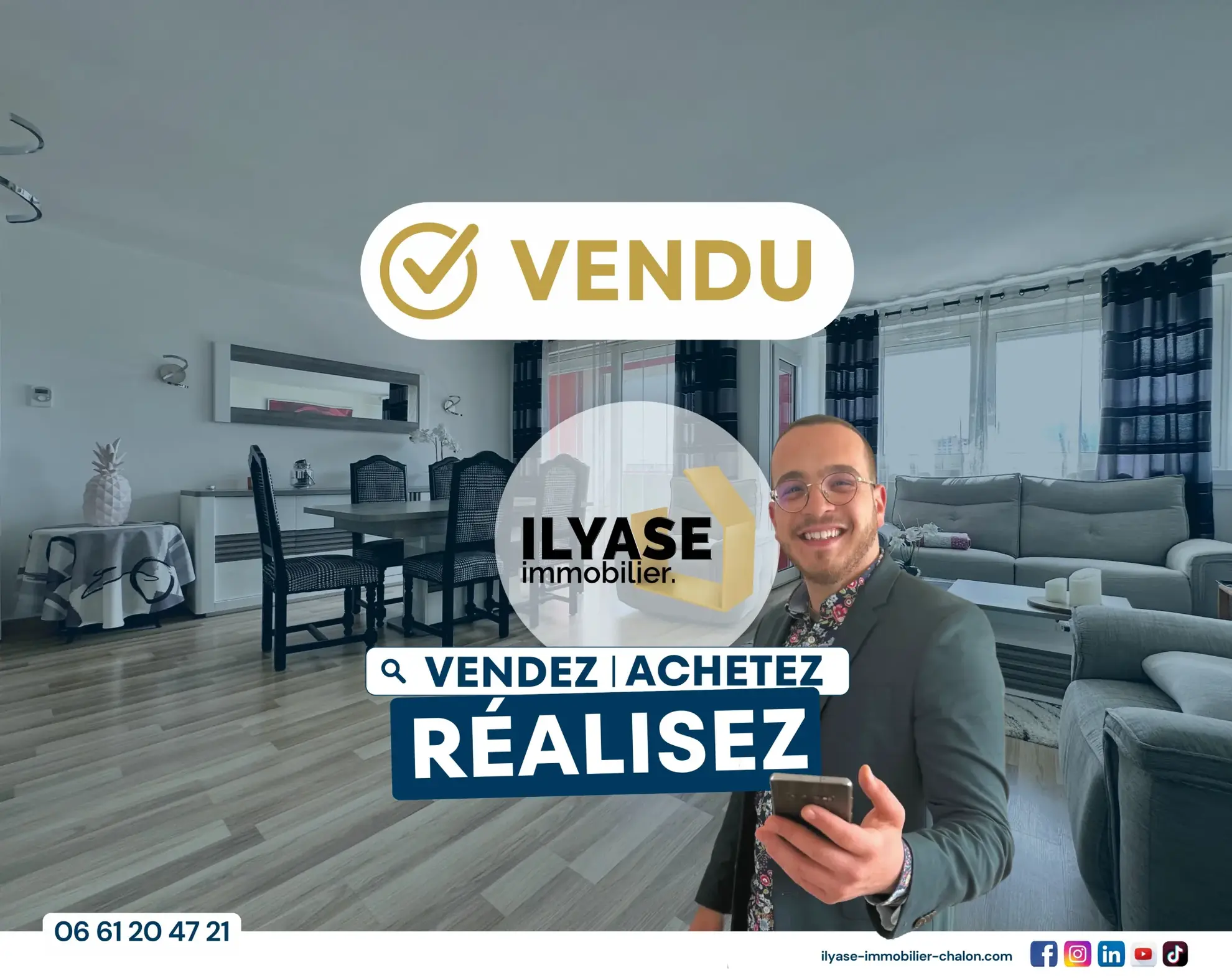 Appartement récent de 117 m² avec balcon et parking à Chalon-sur-Saône