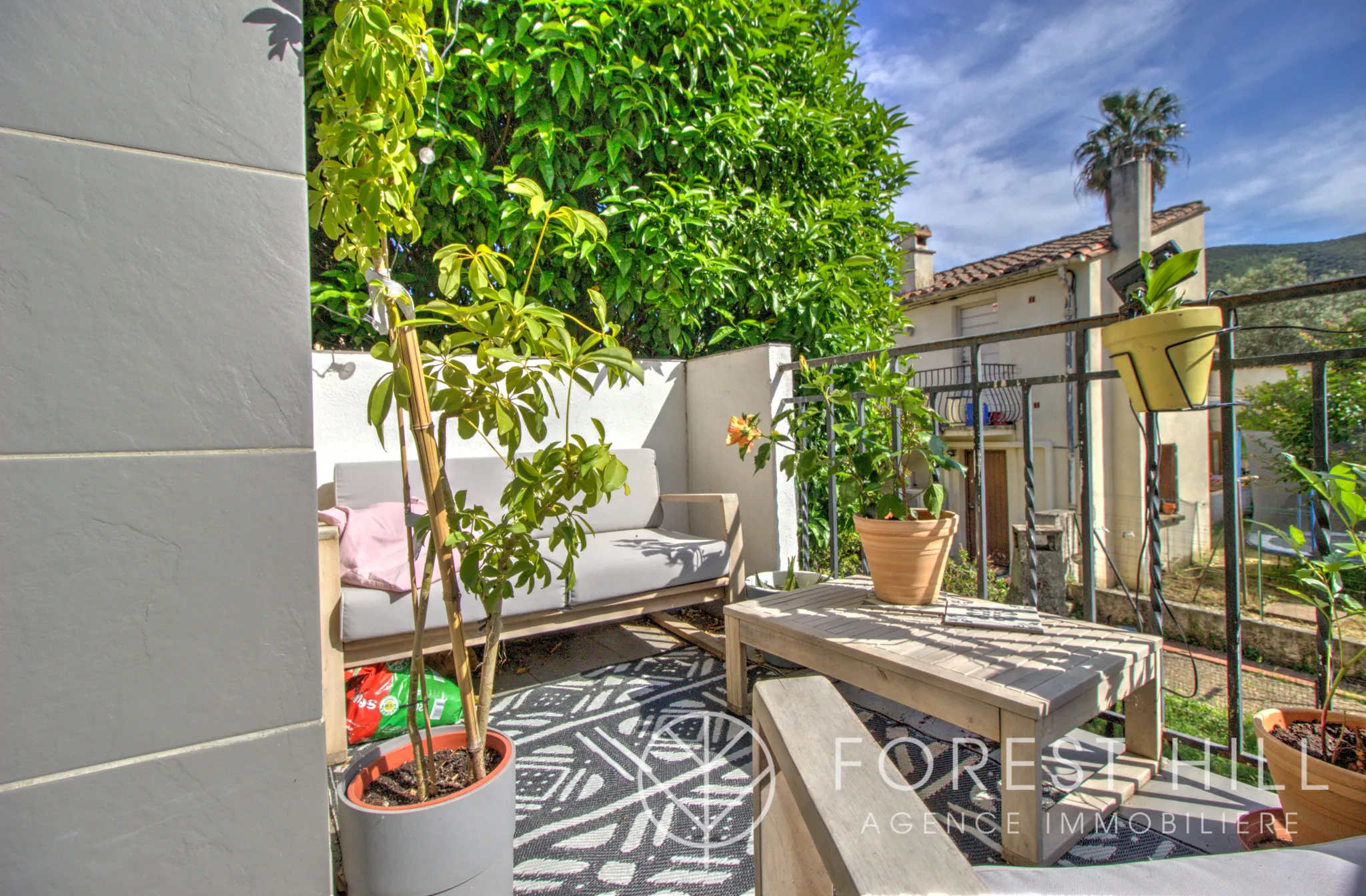 Triplex authentique à Céret avec terrasse et charme du bois et pierre