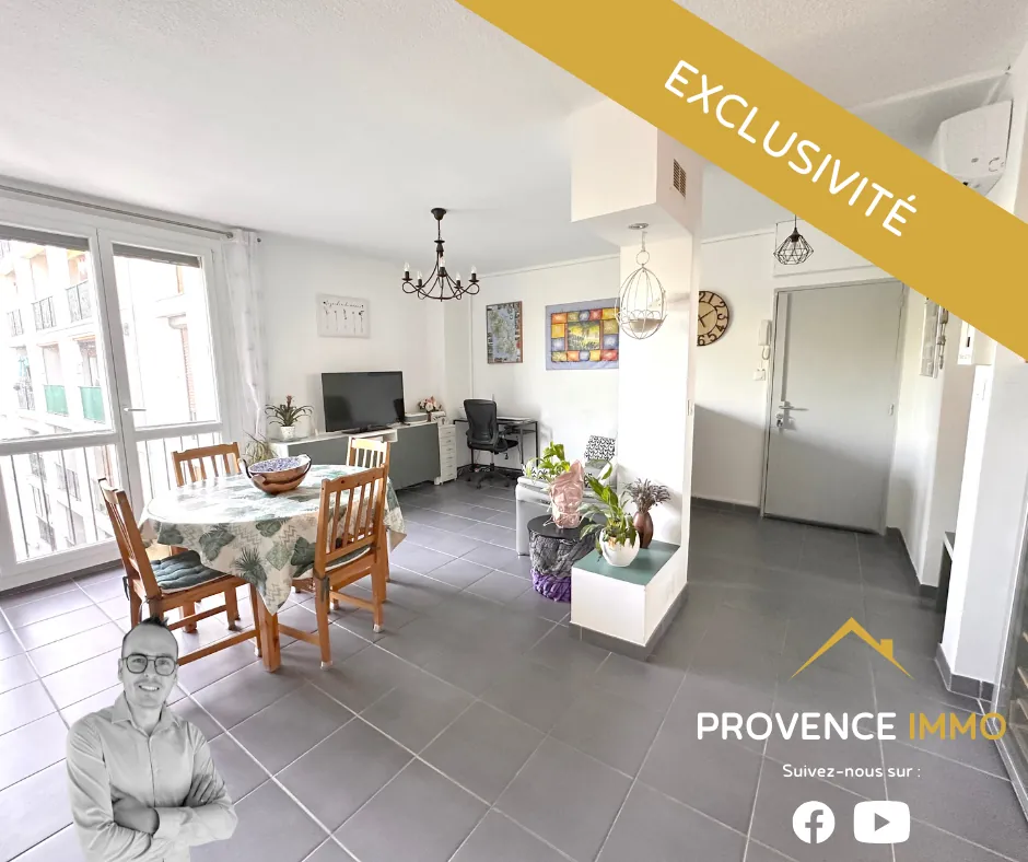 Appartement T4 avec climatisation et isolation 2024 à Salon-de-Provence, résidence sécurisée 
