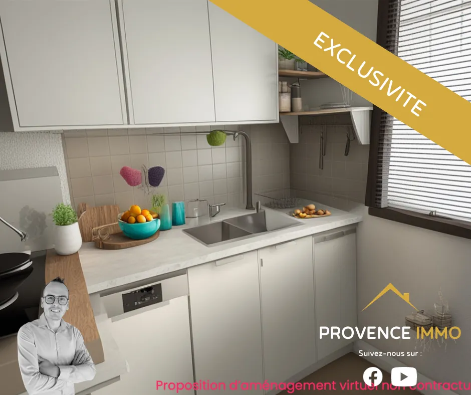 Appartement T2 avec cour intérieure à Aix-en-Provence – Opportunité d'investissement 