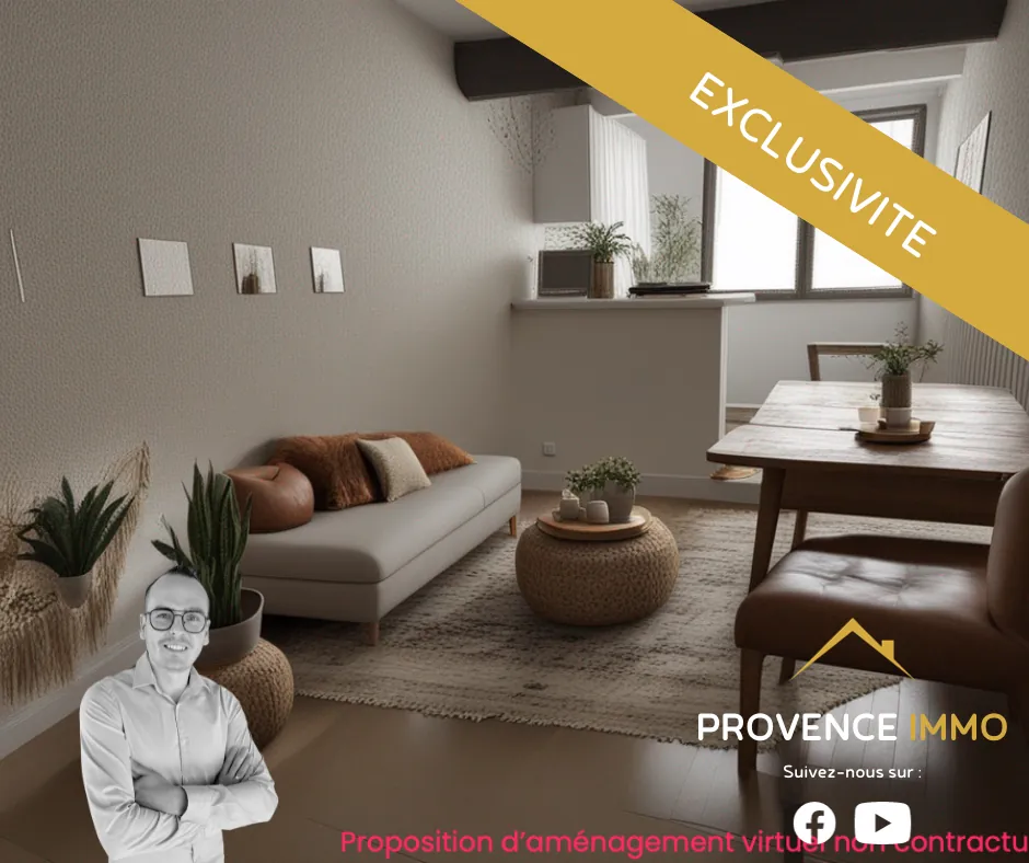 Appartement T2 avec cour intérieure à Aix-en-Provence – Opportunité d'investissement 