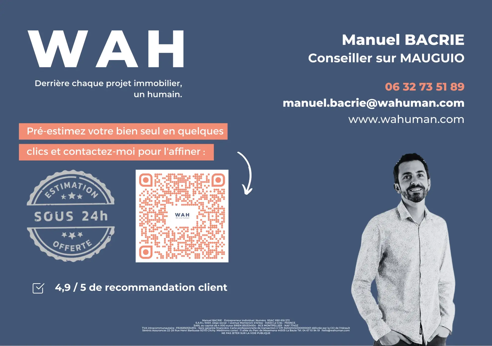 Appartement 3 pièces lumineux avec parking à Mauguio, à 15 min de Montpellier 