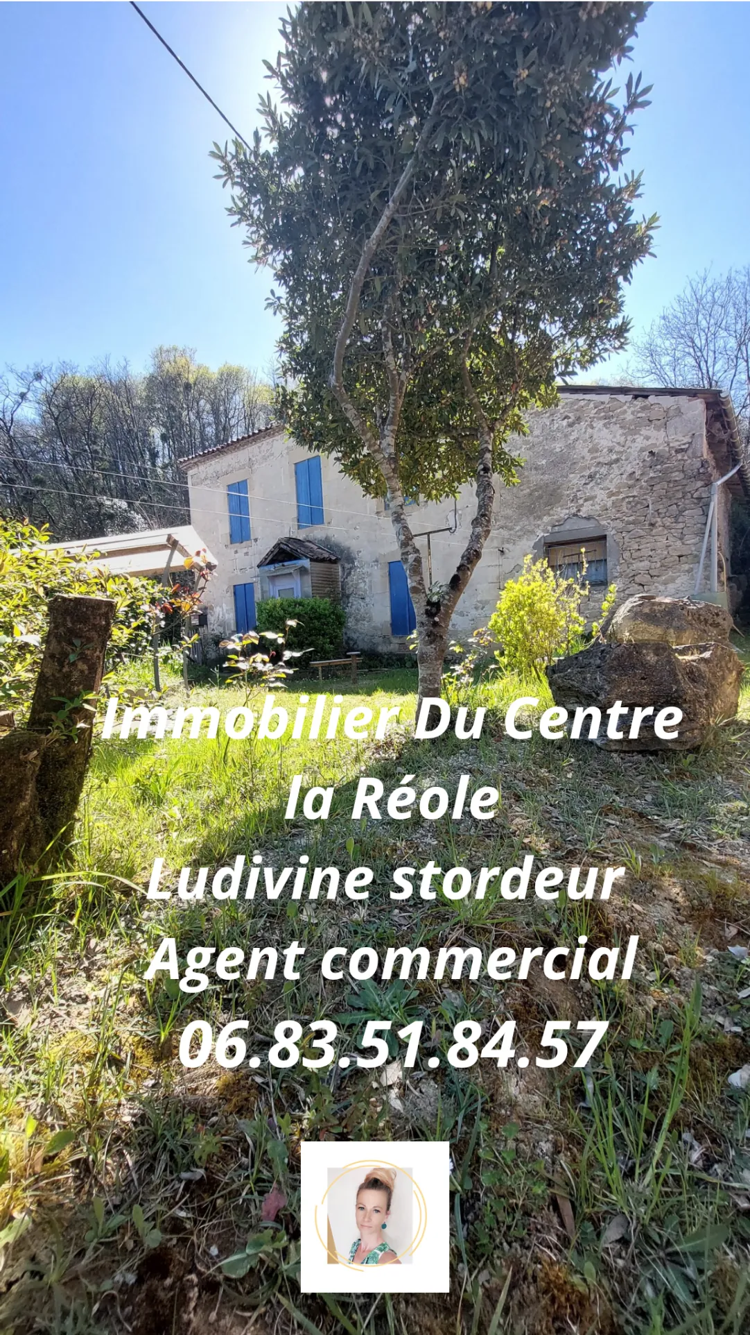 Maison en pierre de 110 m² à rénover avec grand jardin près de La Réole 