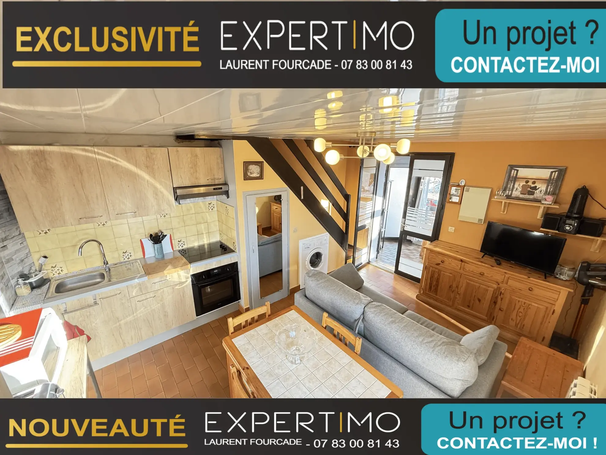 Appartement T2 Cabine de 38,5 m² avec parking au Barcarès, proche plage
