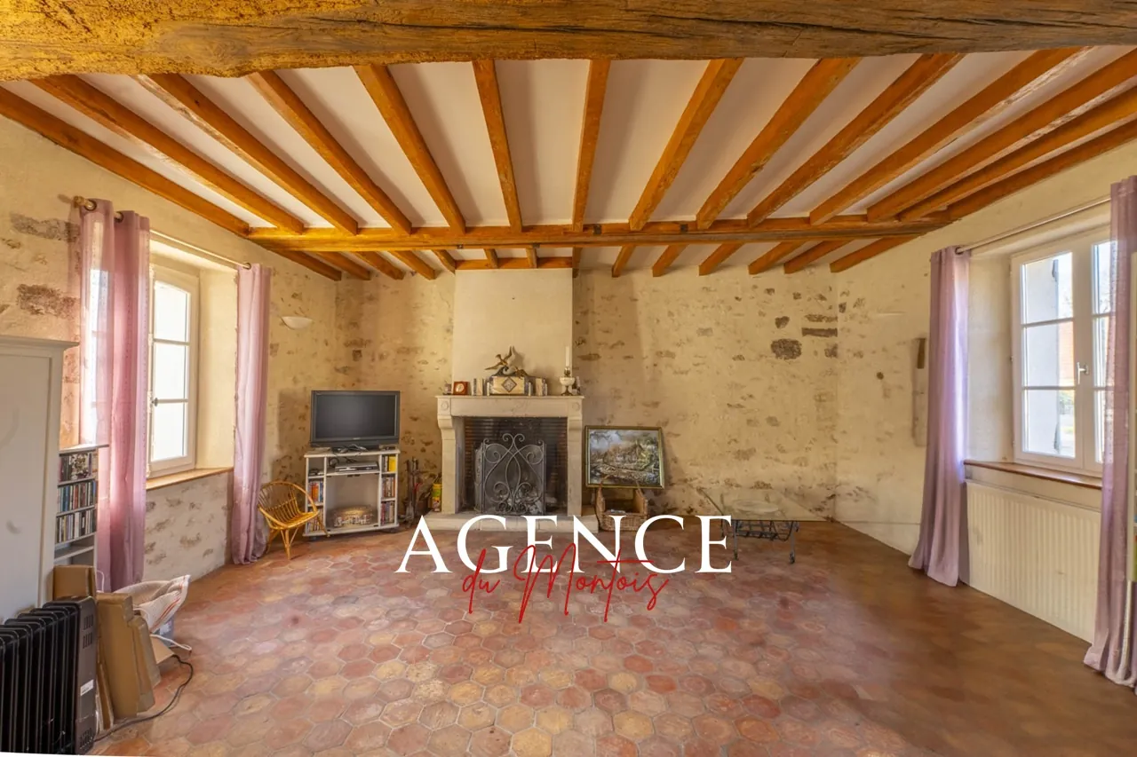 Fermette rénovée de 151 m² avec jardin clos à Gouaix près de Provins 