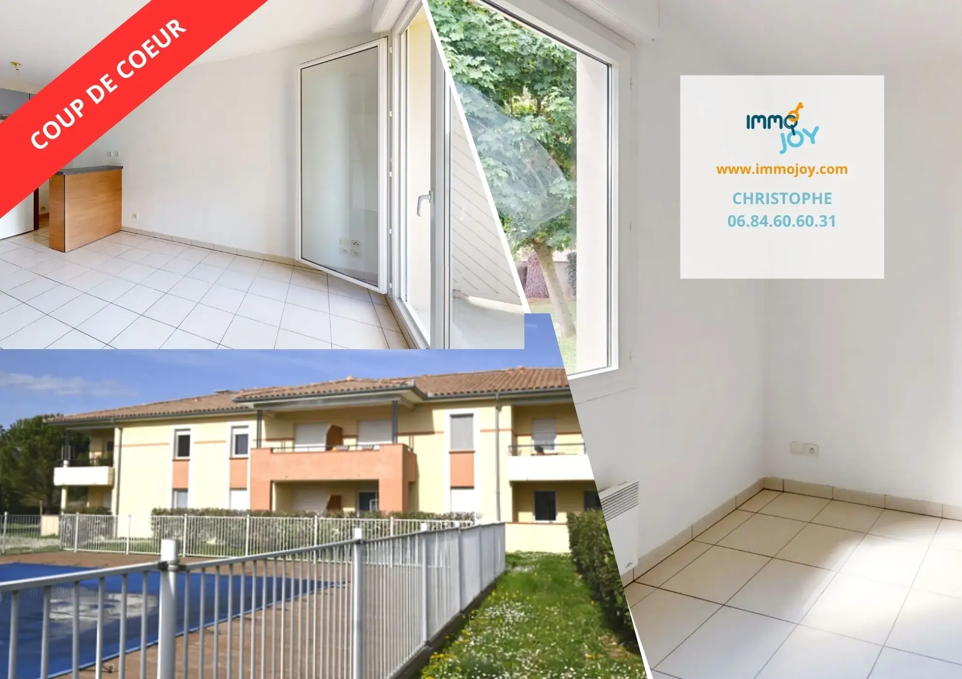 Appartement T1 bis à Auterive avec balcon, parking et piscine