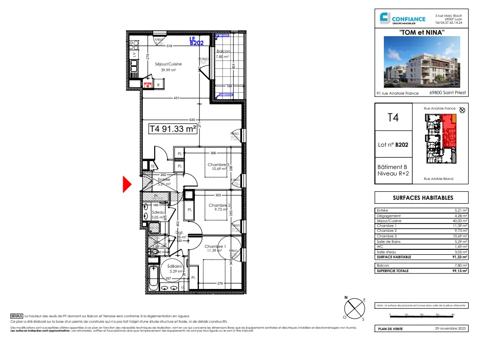 Opportunité d'achat d'appartements neufs à Saint Priest près de Lyon 
