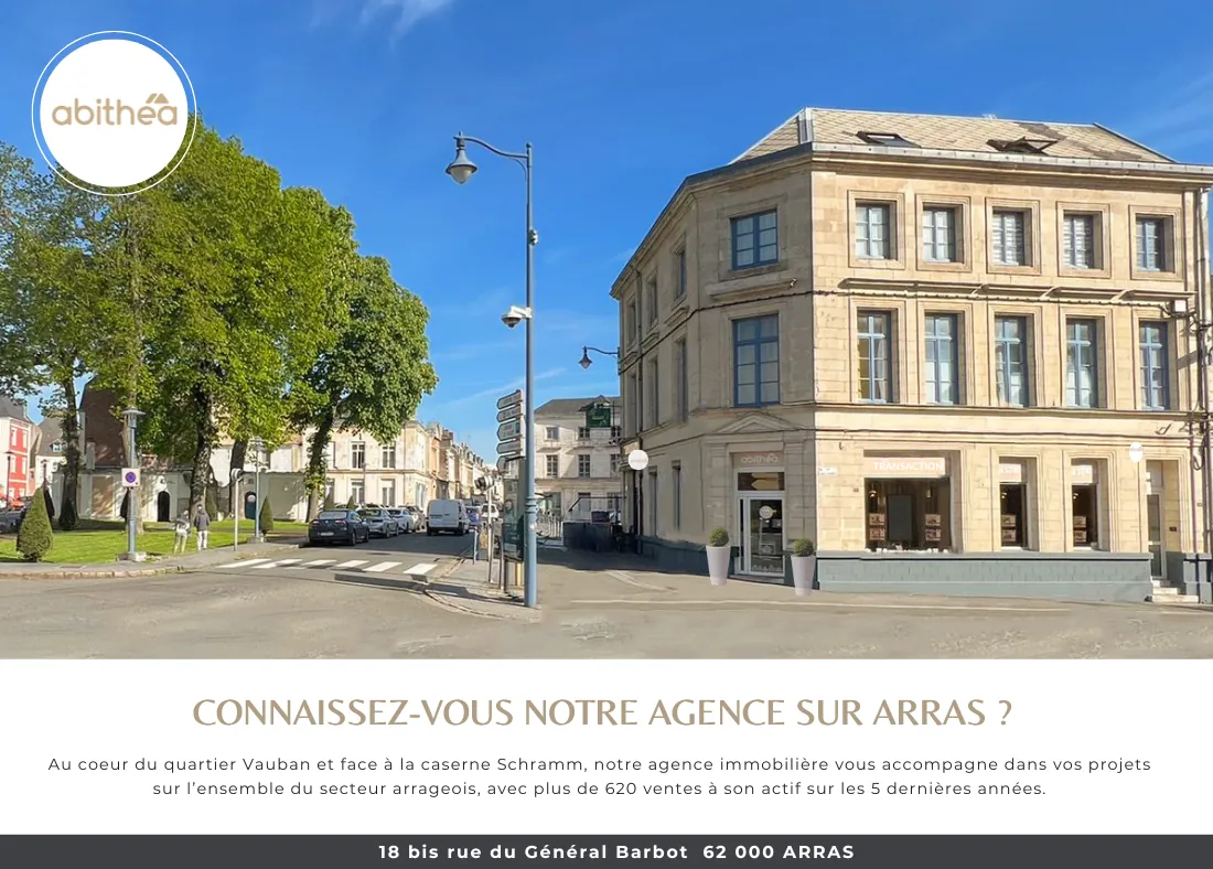 Maison de ville à Arras avec 4 chambres, cour en Sud et emplacement privilégié 