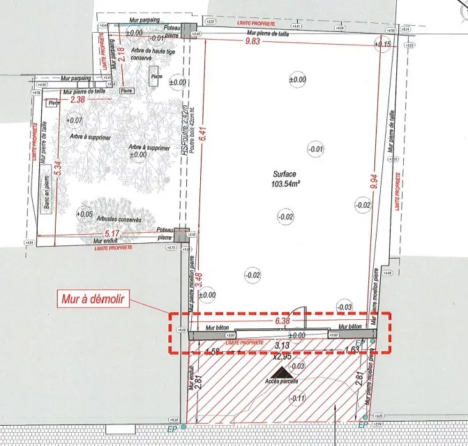 Terrain constructible à Libourne avec permis pour maison de 110 m² et jardin, opportunité rare dans le centre-ville