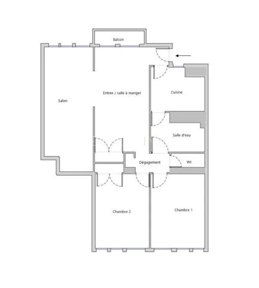 Appartement T4 à vendre au centre-ville de Gennevilliers avec balcon et cave 