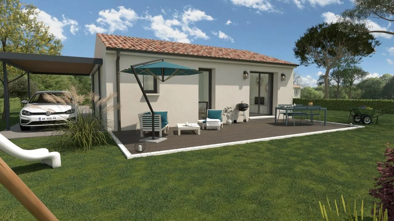 Maison neuve 2 chambres avec jardin à Toulenne