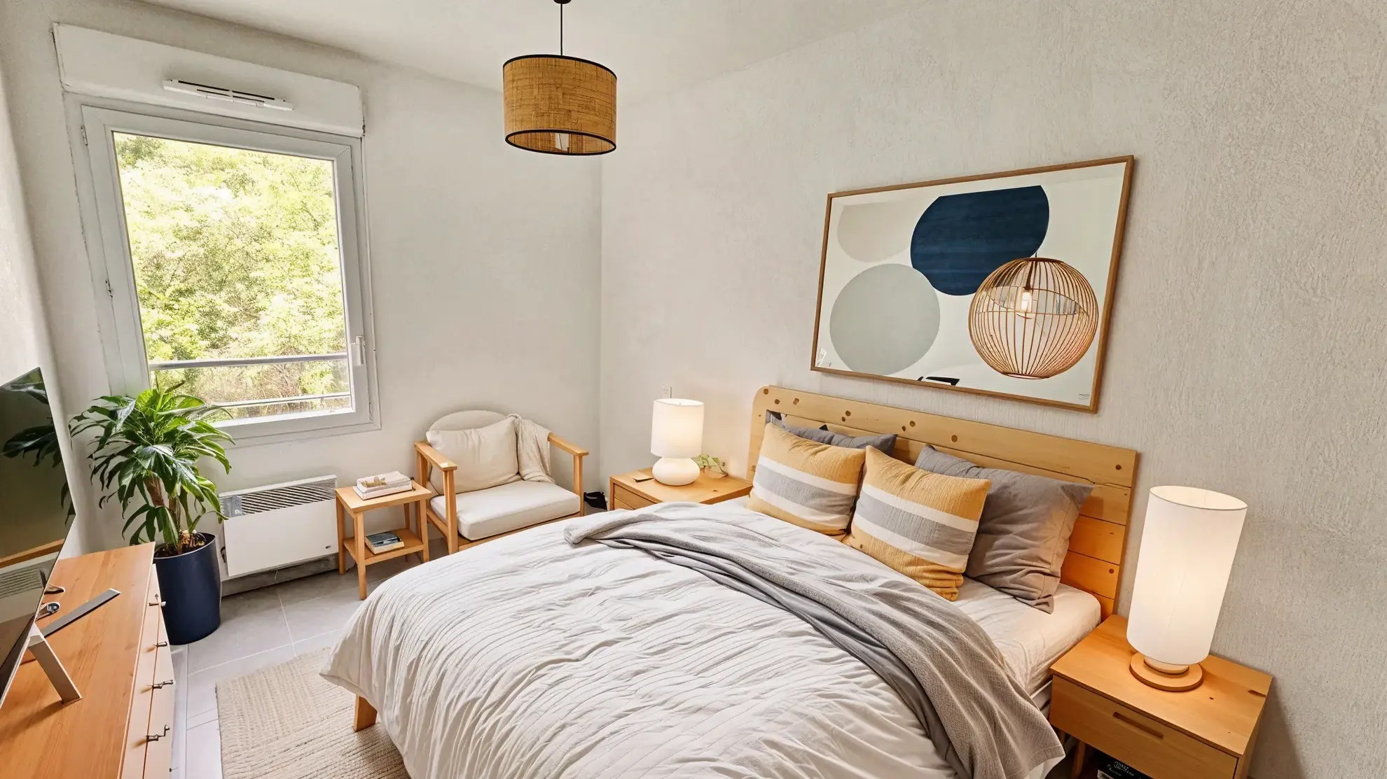 Appartement T3 avec terrasse à Montpellier - 66 m², parking privé et vue parc 