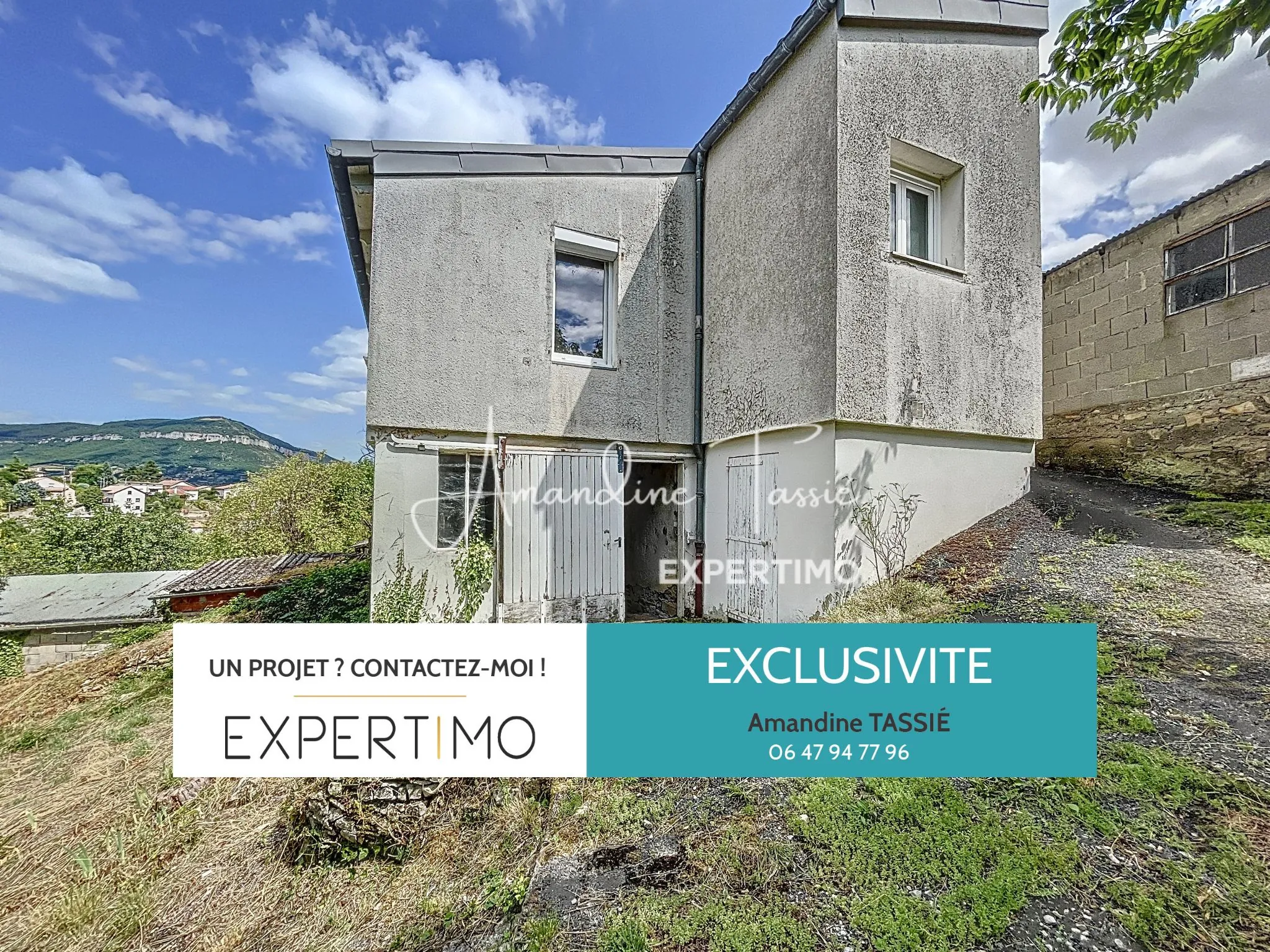 Maison à rénover de 60 m² avec grand terrain et dépendances à Millau