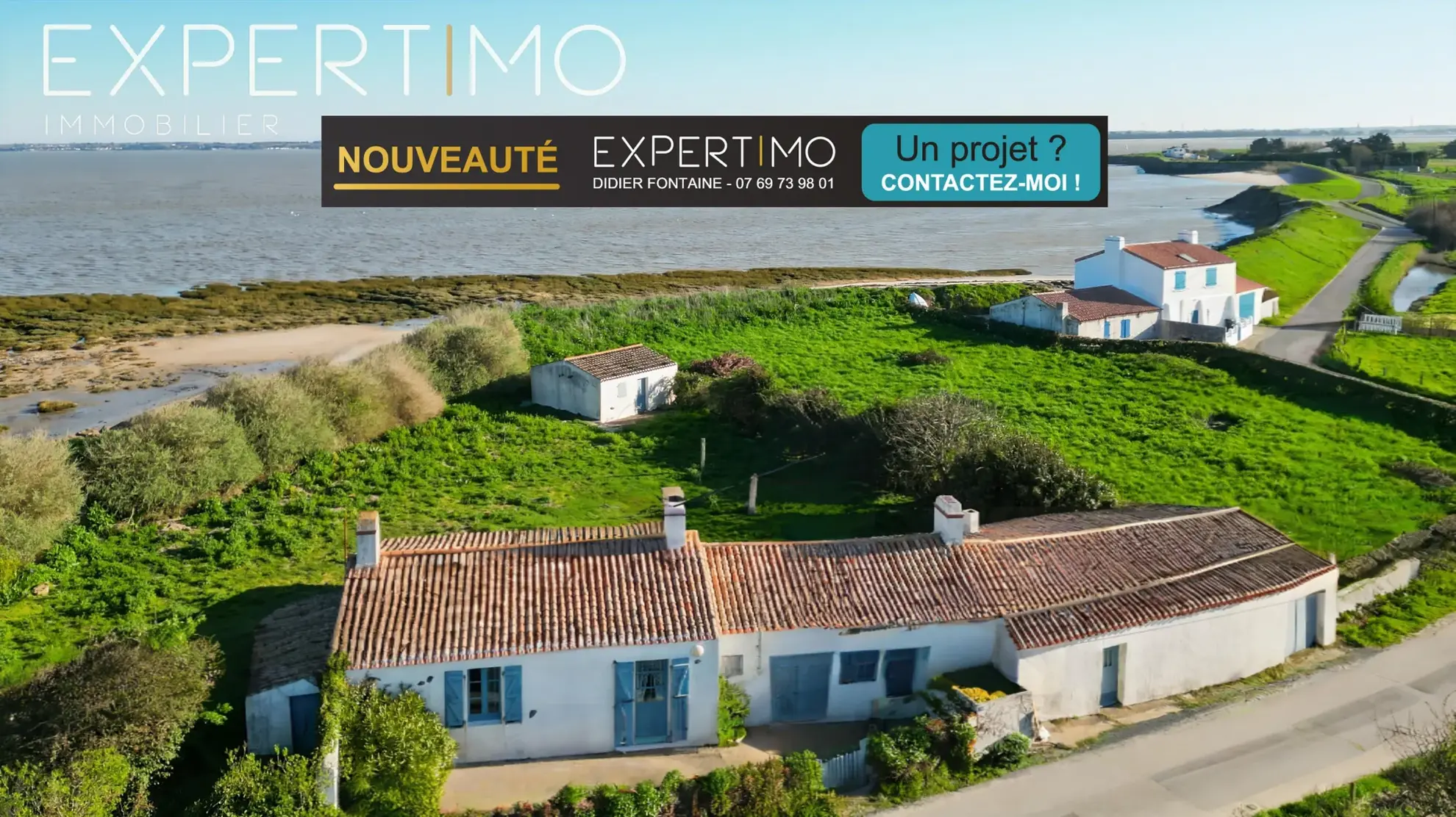 Charmante maison en pierre avec grand terrain à Bouin, proche mer 