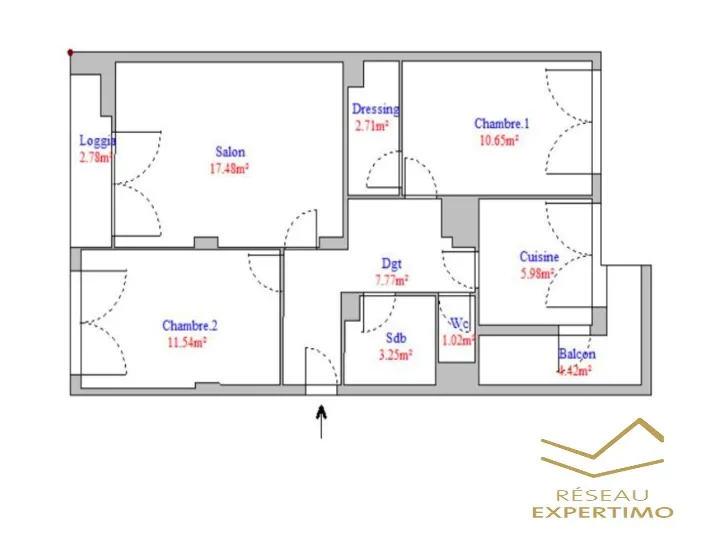 Appartement T3 à Marseille Belle de Mai avec grande rentabilité - Résidence sécurisée 