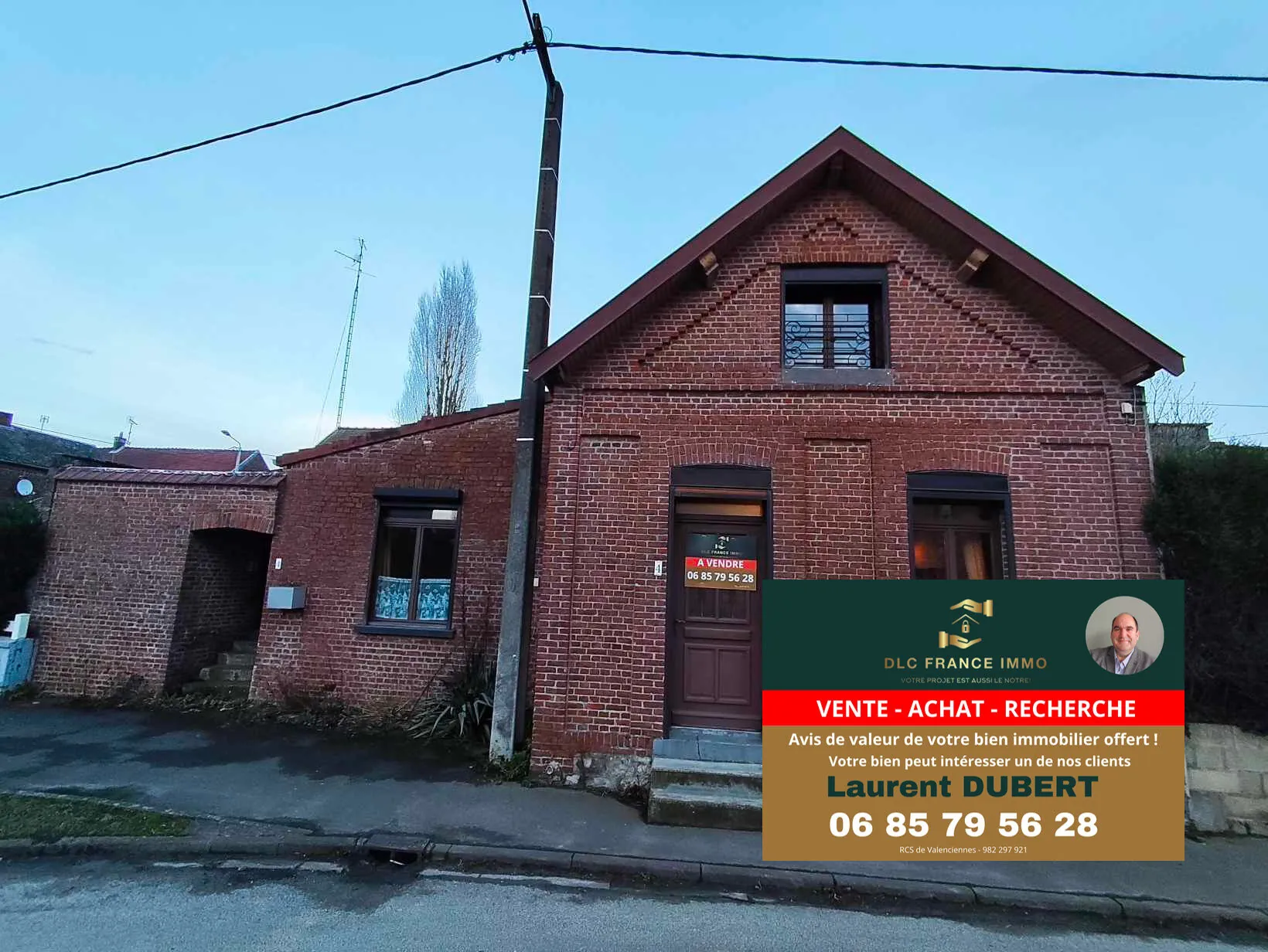 Maison de plain-pied à Bachant avec jardin, garage et 3 chambres