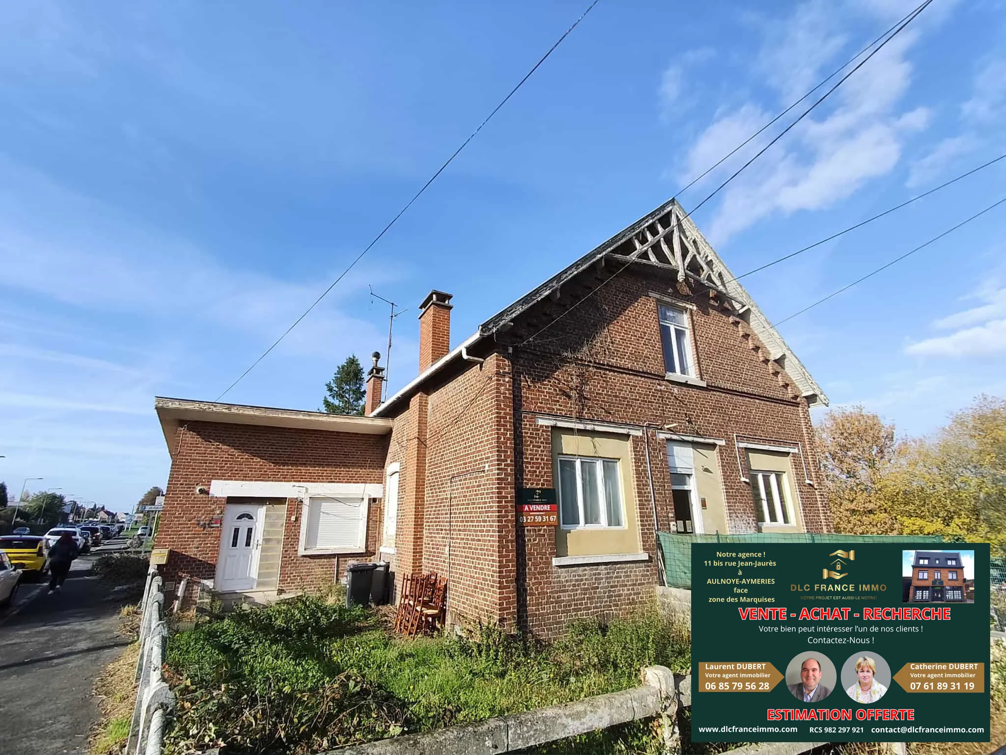 Ensemble immobilier à vendre à Maubeuge avec deux maisons et terrain 