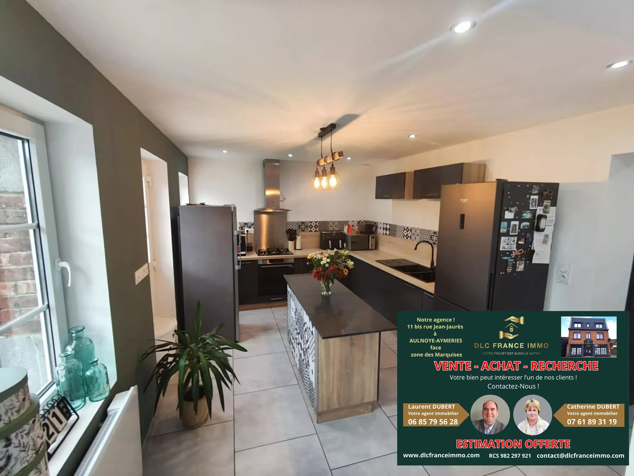 Magnifique maison rénovée de 137 m² à Berlaimont en Avesnois - Maison mitoyenne avec jardin et terrasse 