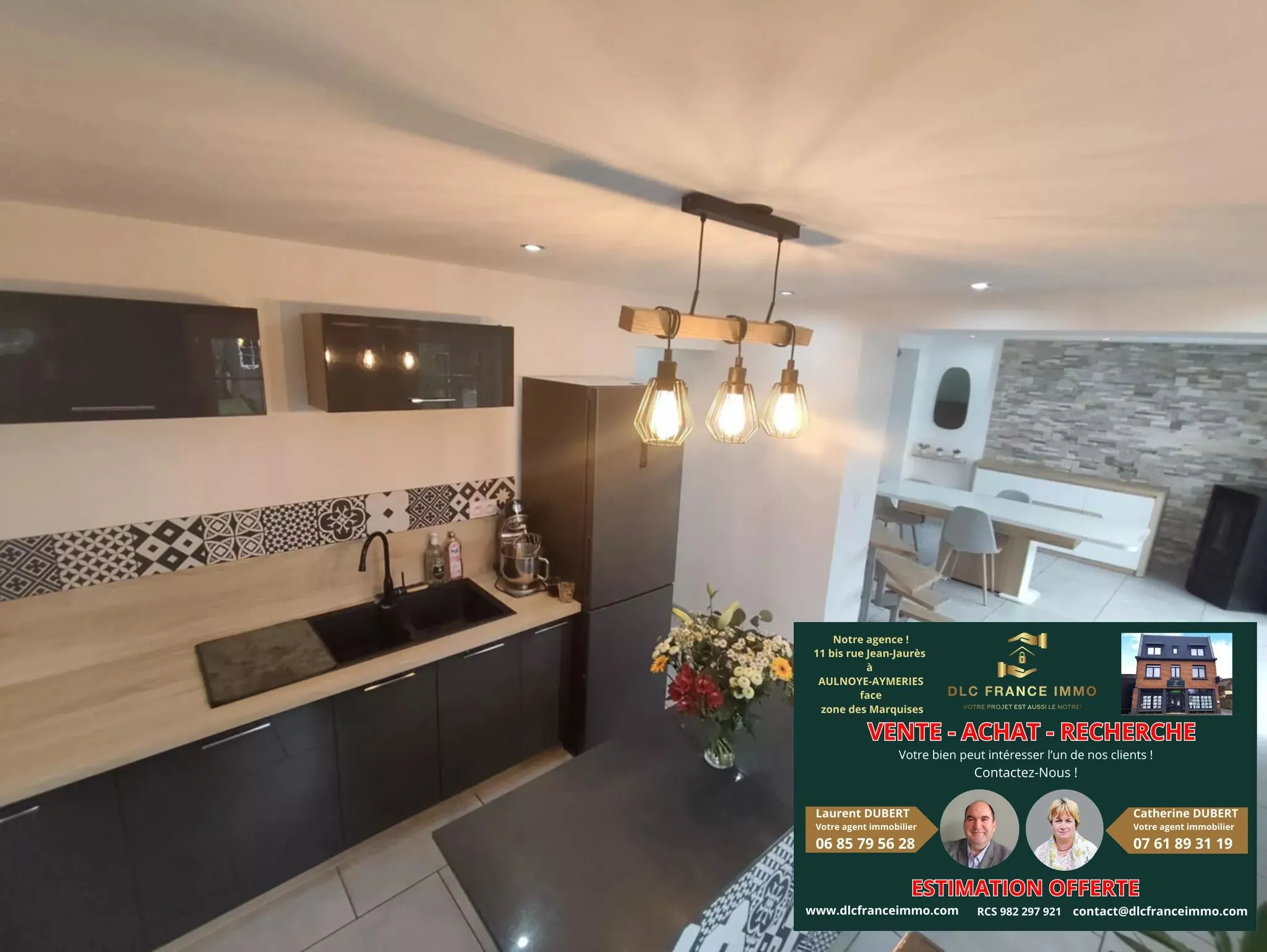 Magnifique maison rénovée de 137 m² à Berlaimont en Avesnois - Maison mitoyenne avec jardin et terrasse 