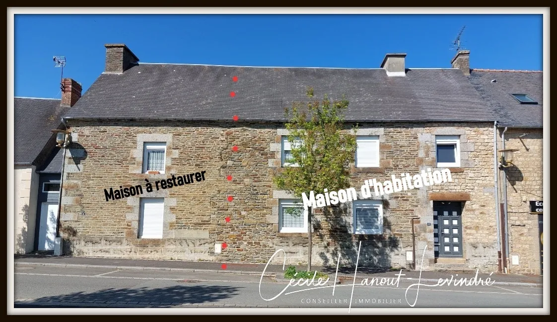 Maison en pierre de 100 m² avec dépendance à Pleine-Fougères proche Mont-Saint-Michel