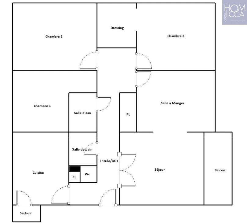 Appartement familial 3-4 chambres avec balcon et cave à Lyon 5ème 
