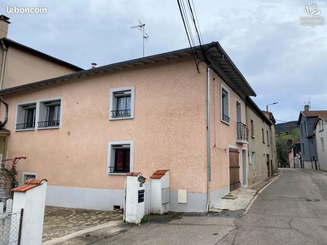 À vendre à Saint-Chamond : ensemble de 2 maisons avec garage, caves et terrain de 340 m²