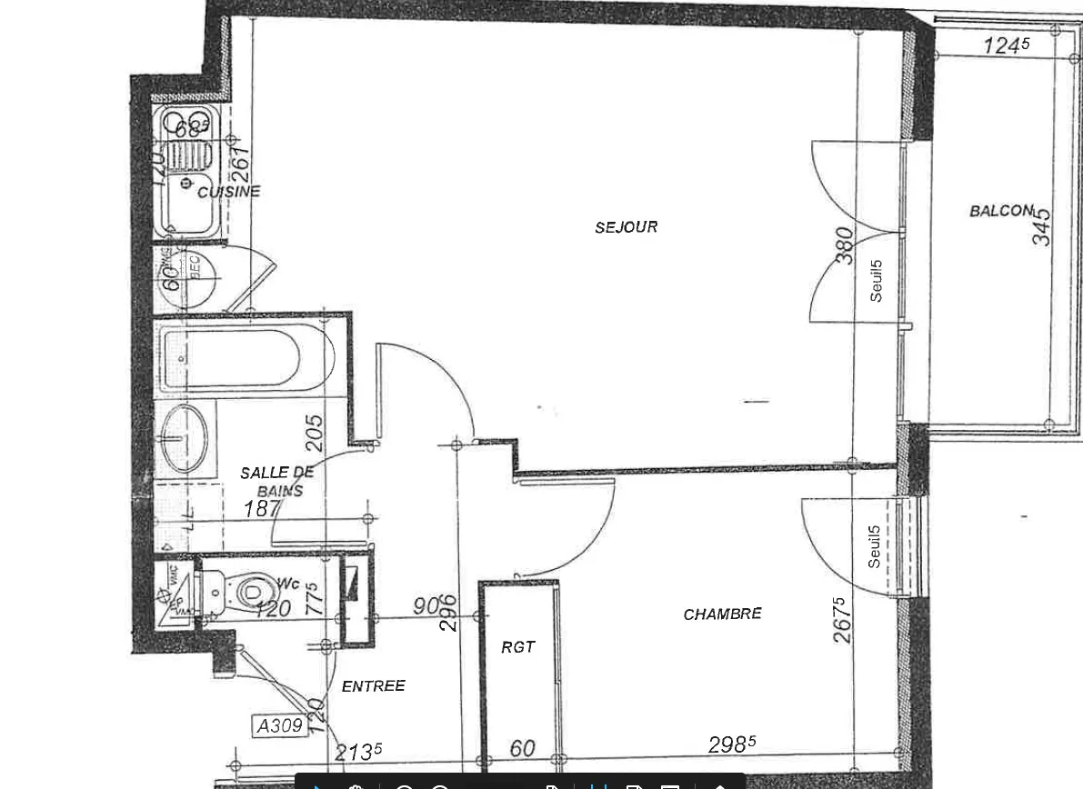 Appartement 2 pièces en excellent état à Villejuif avec balcon et box 