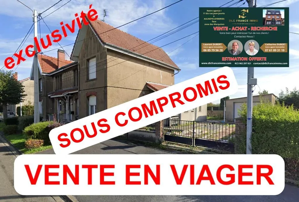Maison en viager à vendre à Aulnoye-Aymeries avec jardin et garage