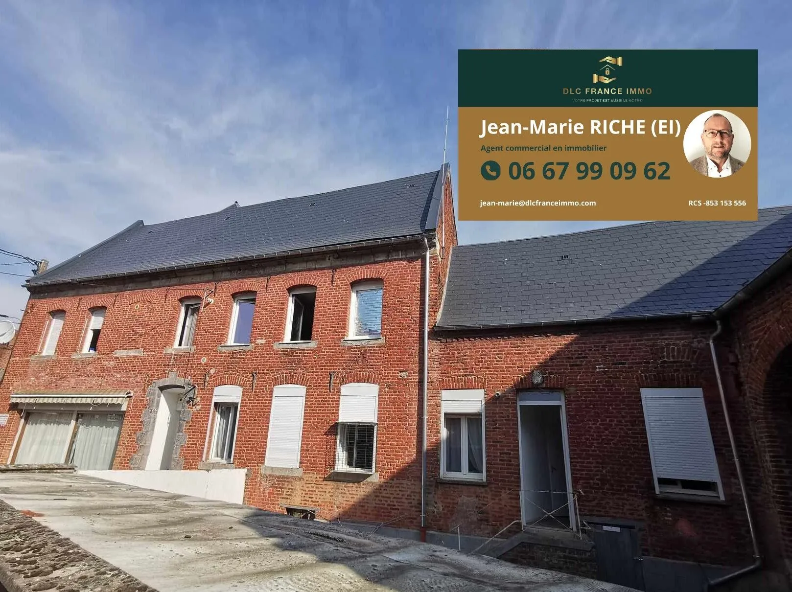 Immeuble de rapport à Solesmes de 166 m² avec deux locations rentables 