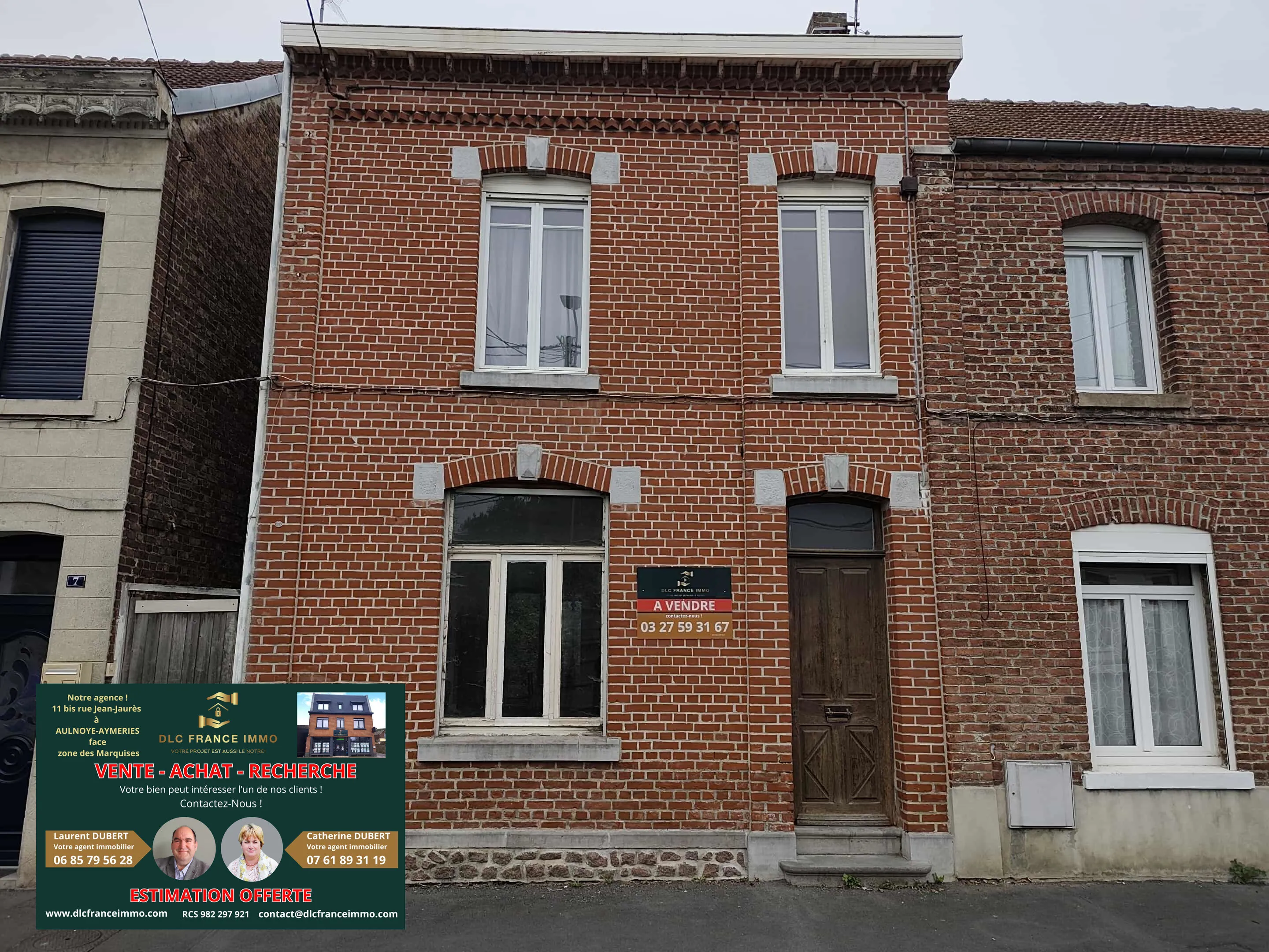 Maison à vendre à Aulnoye-Aymeries avec potentiel sur terrain de 214 m² 