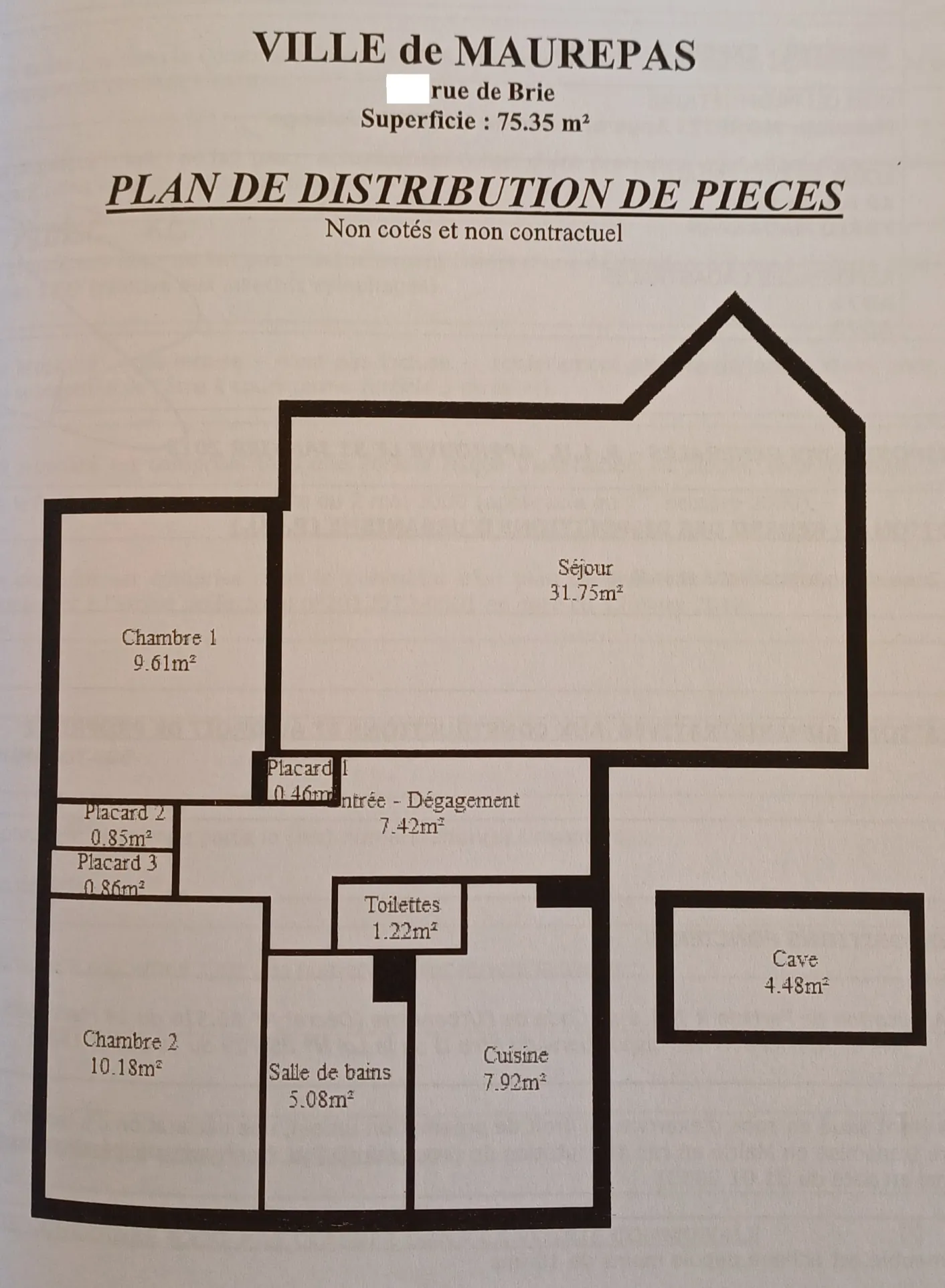 Appartement T3 à vendre à Maurepas — 75 m² avec balcon et parking 