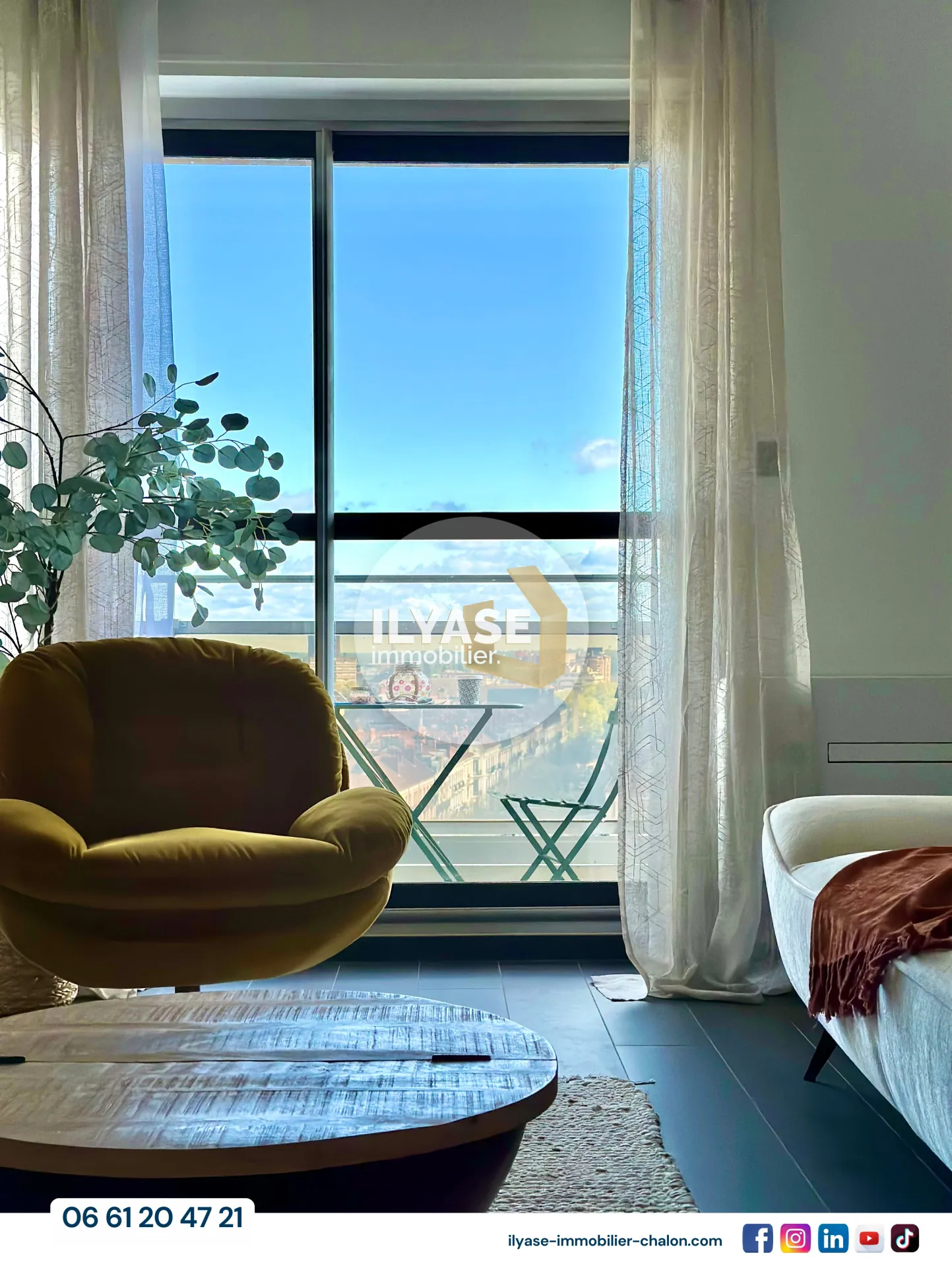 Appartement T4 haut-de-gamme avec vue panoramique à Chalon-sur-Saône 