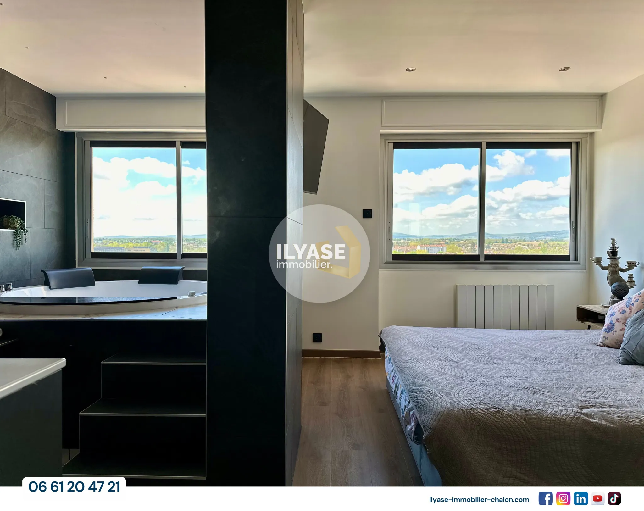 Appartement T4 haut-de-gamme avec vue panoramique à Chalon-sur-Saône 