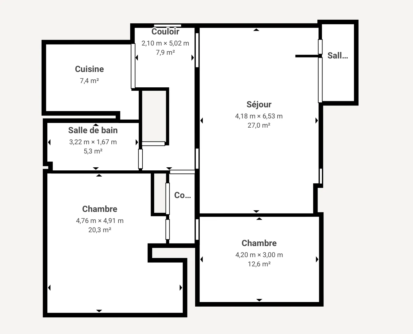 Bel appartement rénové de type 4 à Brest Guelmeur avec vue sur la mer 