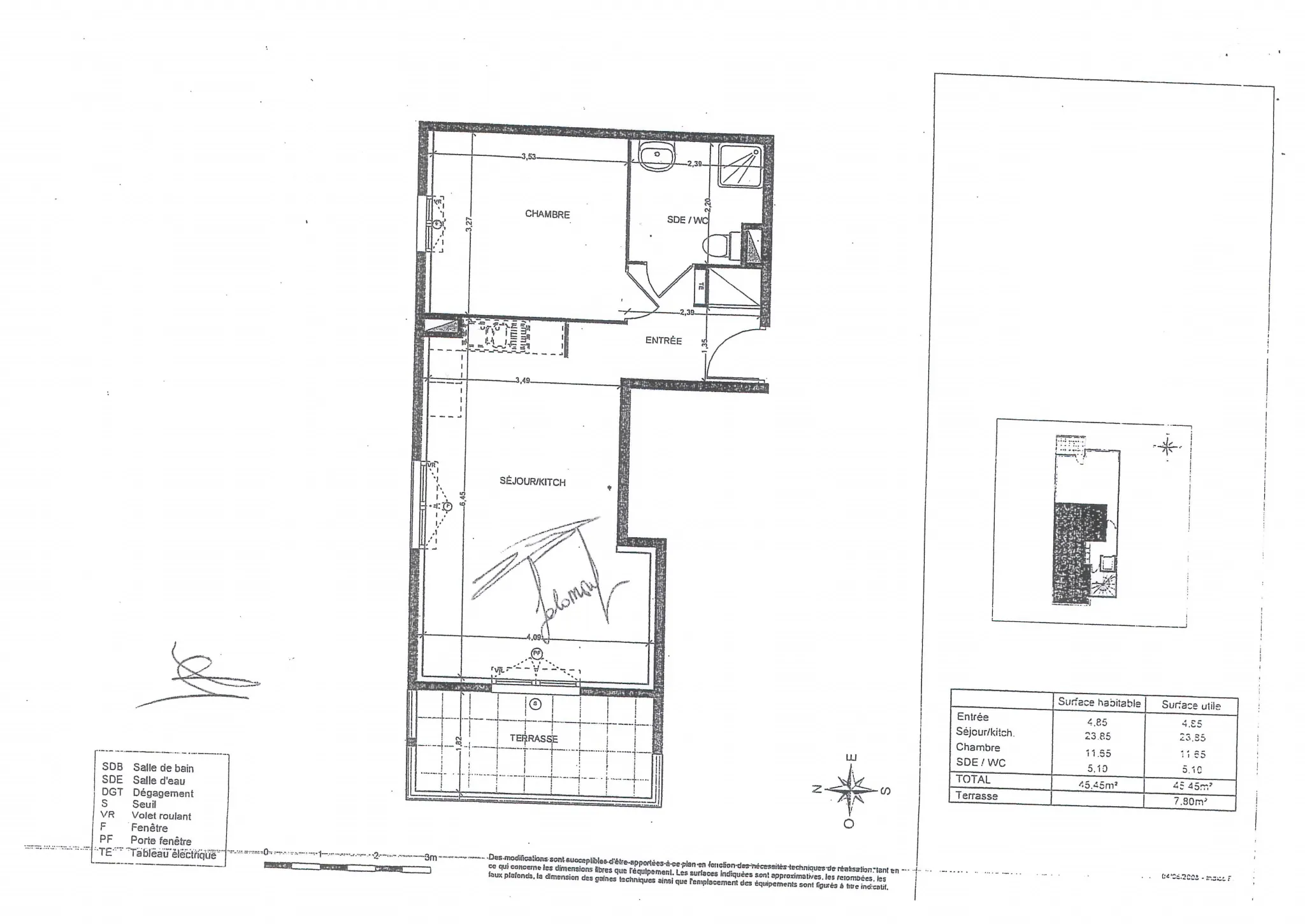 Appartement T2 à vendre à Montpellier avec terrasse, parking et location en PLS jusqu'en 2033 
