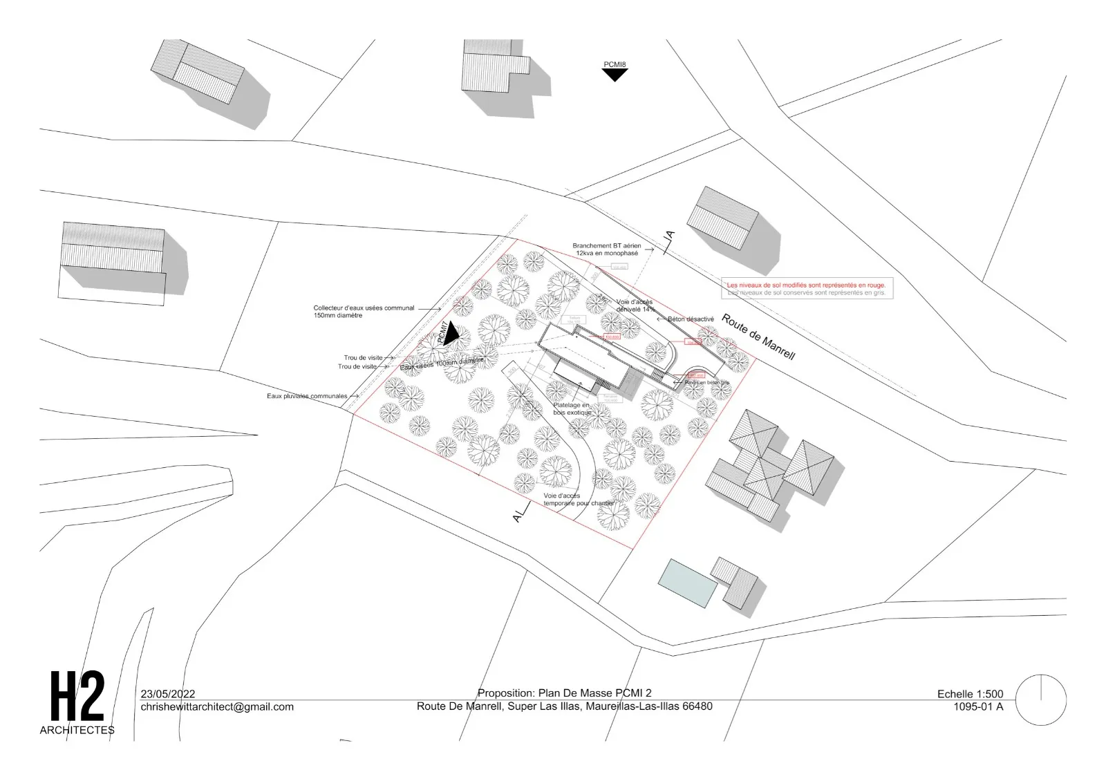 Terrain constructible de 2332 m² à Las Illas, vue montagne, proximité Maureillas-Las-Illas 