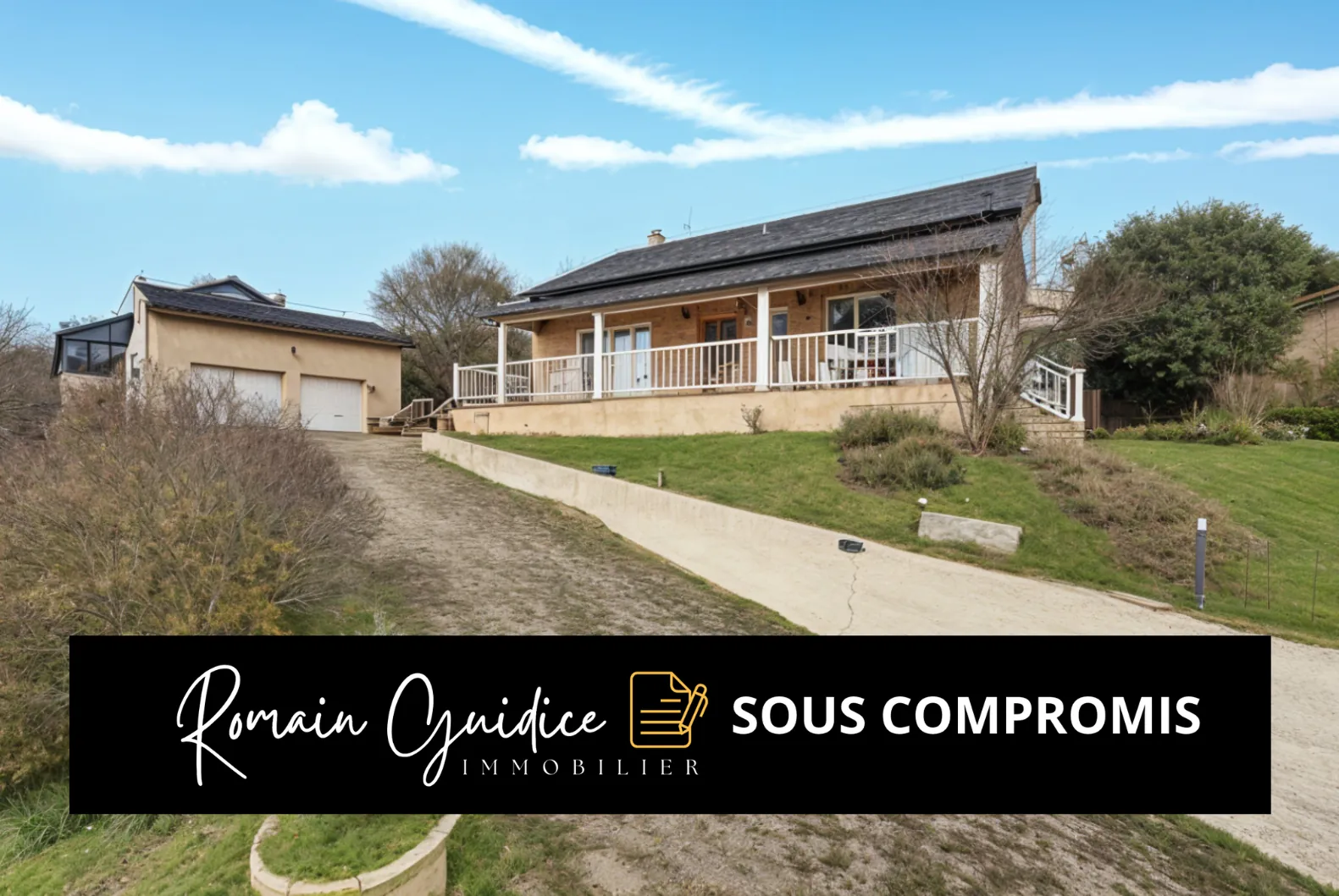 Maison Type 6 de 166 m² avec vue dégagée face à un grand terrain de 941 m² à Saint-Léons