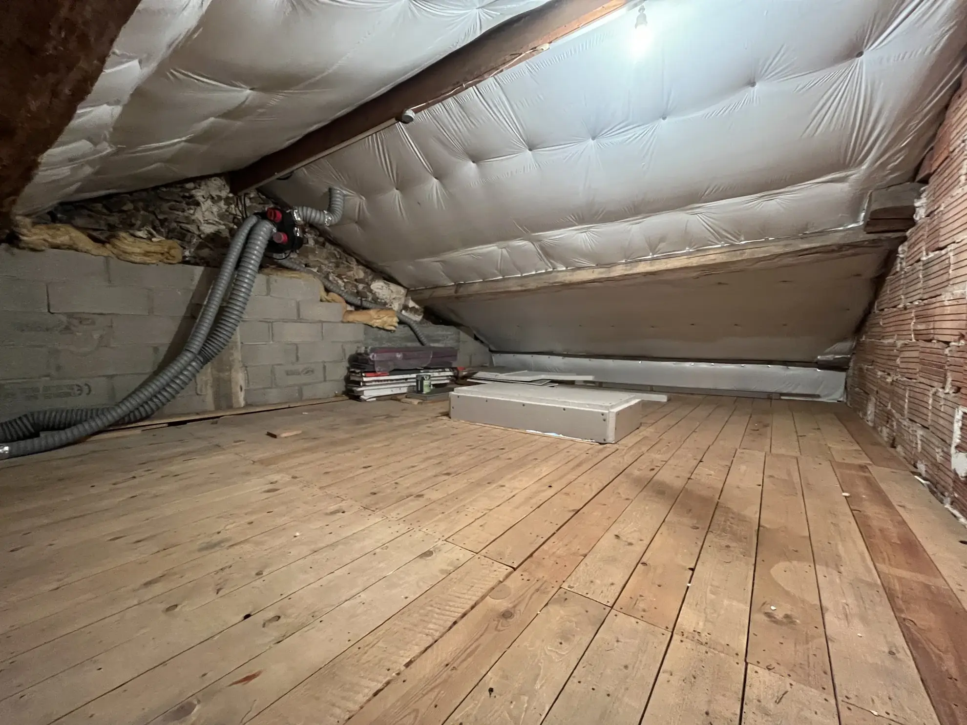 Maison 110 m² avec 3 chambres, garage double et terrain arboré à Villeneuve-sur-Bellot 