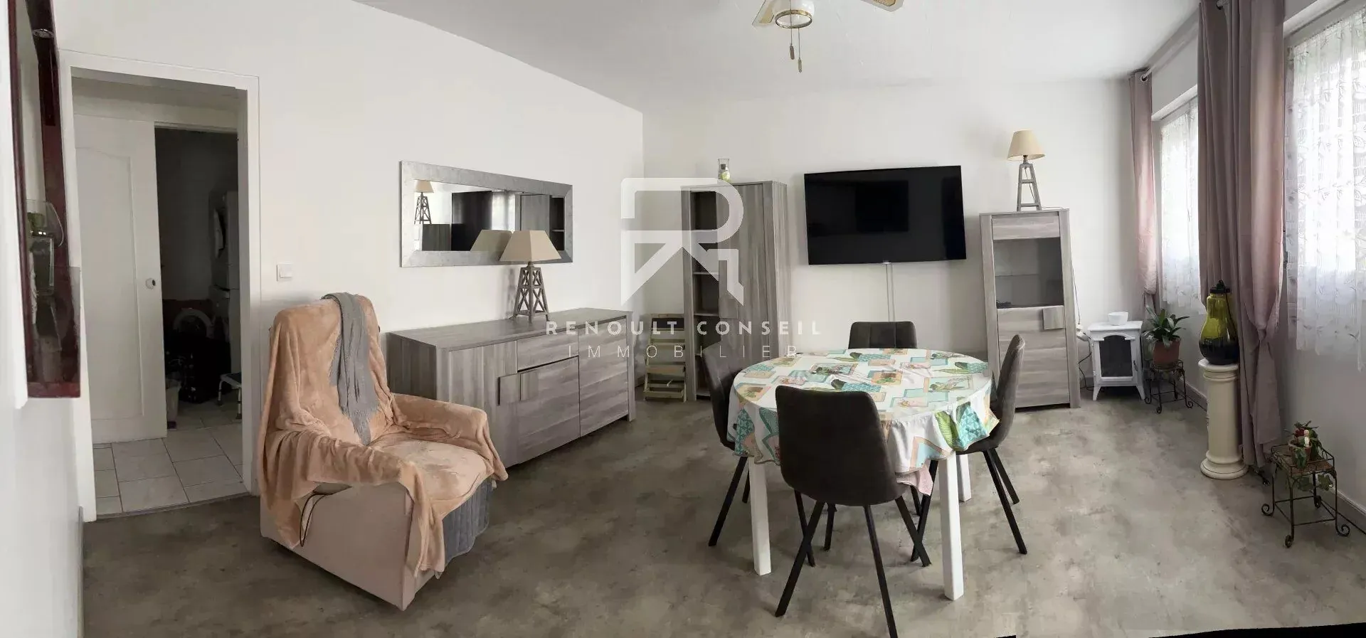 Appartement 2 chambres en rez-de-chaussée à Sotteville-lès-Rouen avec vue dégagée