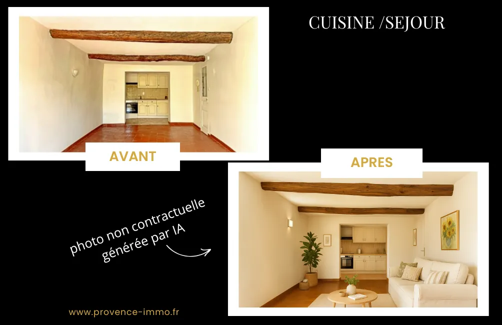 A vendre à Rians, maison de village de 68m² avec garage, charme provençal et potentiel à rafraîchir 