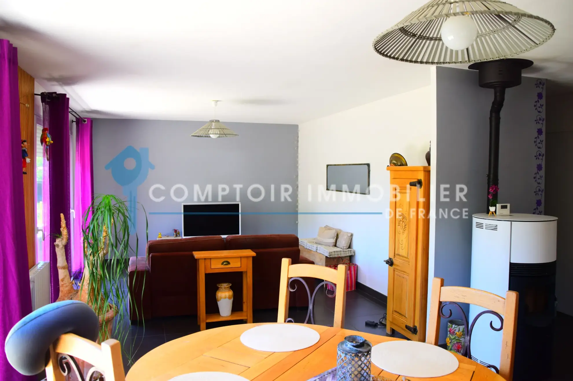 Charmante villa de 110 m² avec vue montagne à Courcourn, Ardèche 