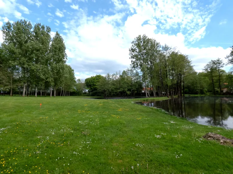 Terrain de loisir de 10 090 m² avec étangs, prairie et forêt à Nieul le Dolent 