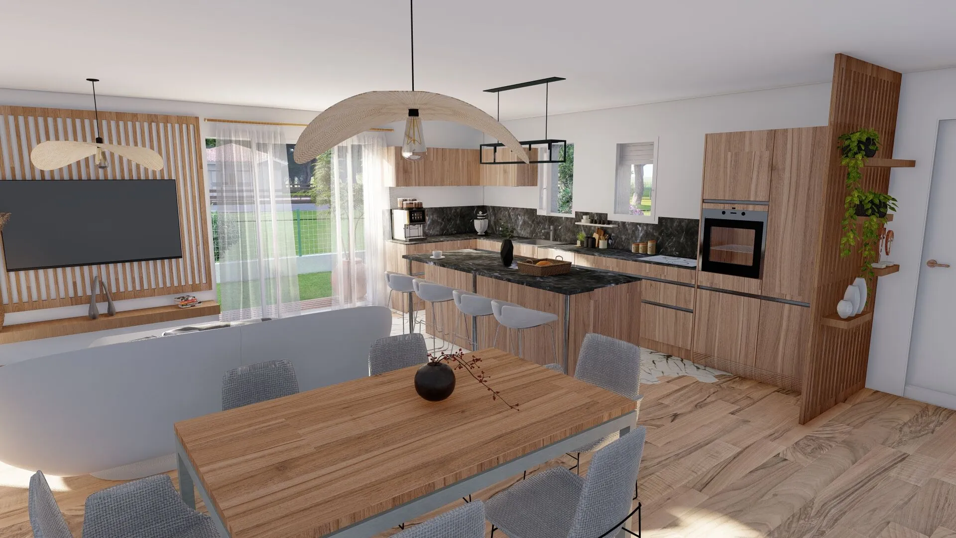 Terrain constructible viabilisé et maison neuve à Benquet - 87 m², 3 chambres, garage 