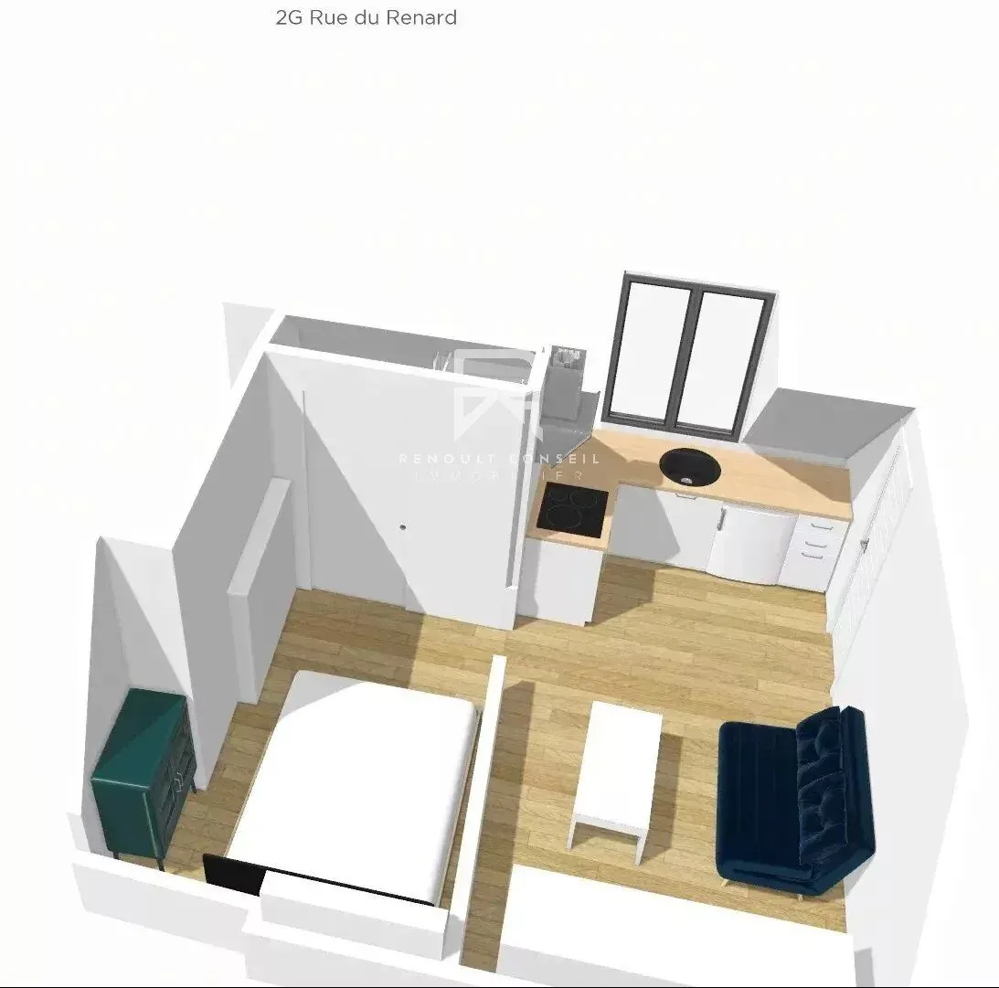 Studio à vendre à Rouen Coteaux Ouest – Opportunité d'investissement avec faible charges 