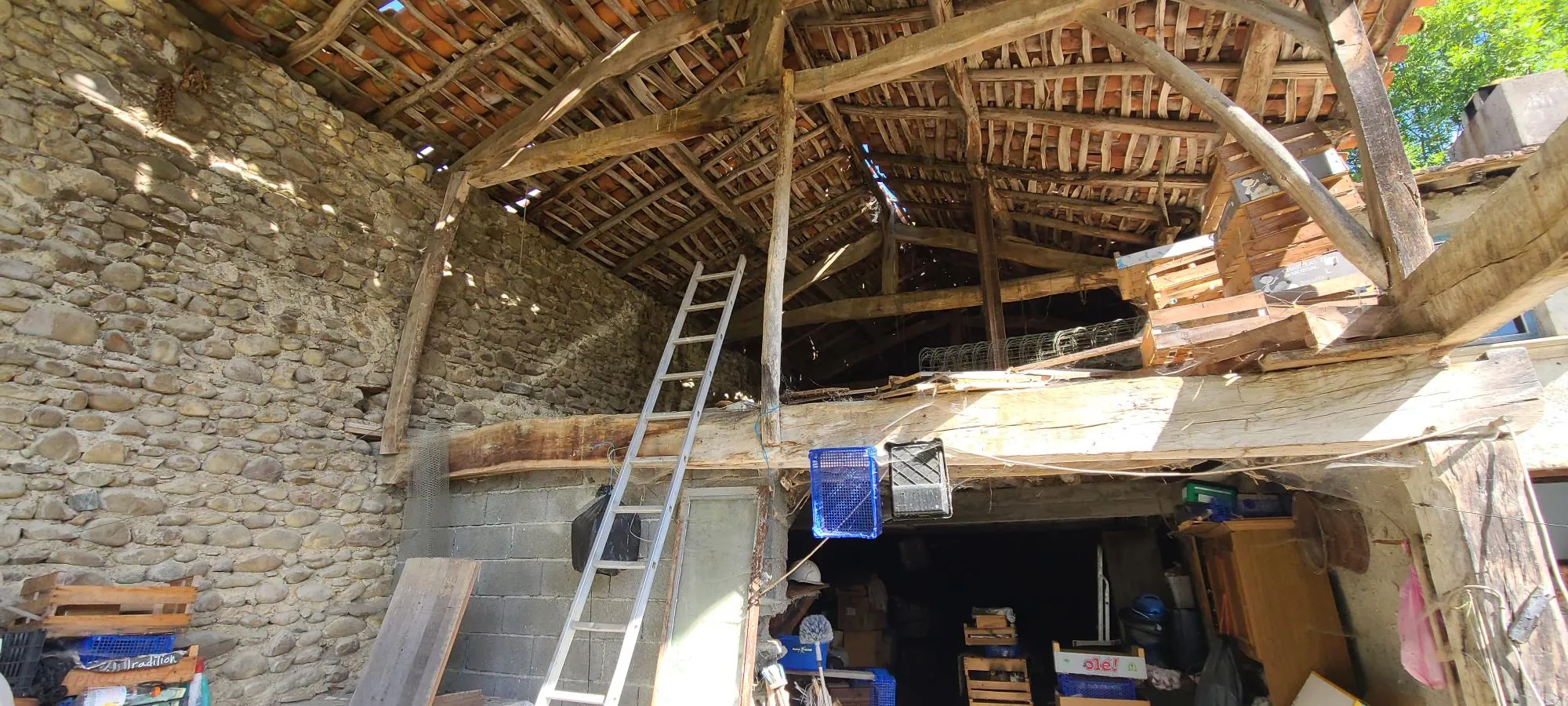 Maison ferme commingeoise à rénover à Villeneuve-Lecussan (31580) - Terrain et potentiel 